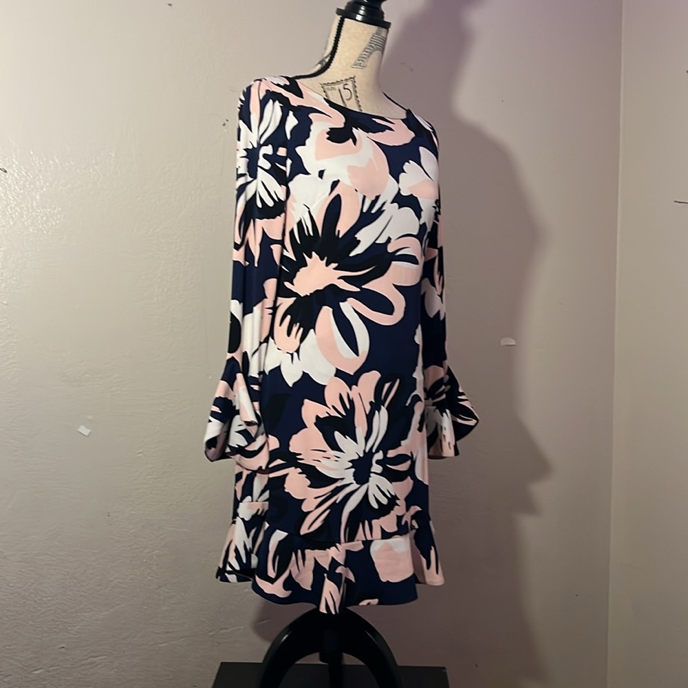 Laundry By Shelli Segal Pink Long Sleeve Sheath Dress